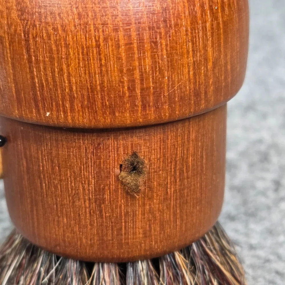 Vintage MCM Teak Wood Scandinavian Danish Viking Brush For Clothes Shoes Etc